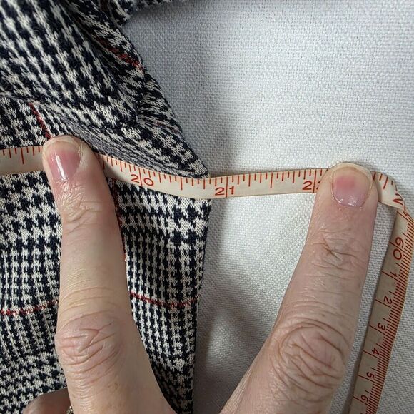 Talbots Aberdeen Blazer Jacket Womens 14 Houndstooth Plaid Knit Cotton Blend - Picture 5 of 6